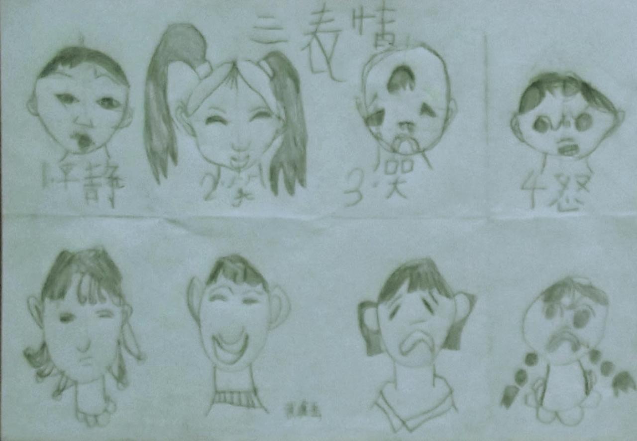 平静笑哭怒 人物表情 武鑫岳画 