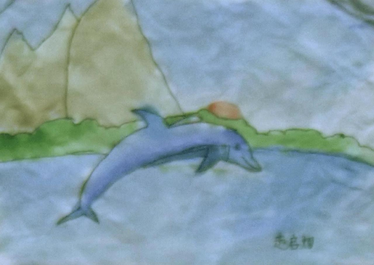 海豚 赵启煜画