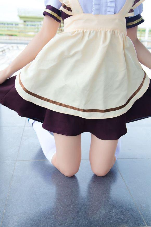 古河渚女仆装裙子撑起的样子