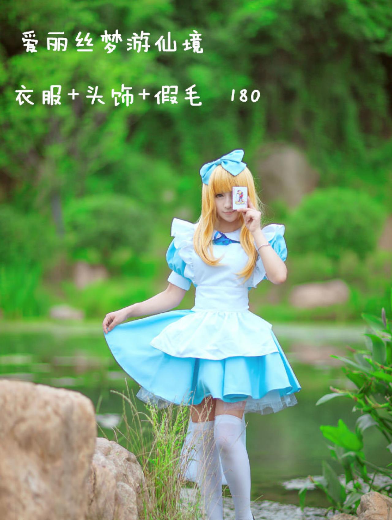 爱丽丝梦游仙境 衣服+头饰+假毛 180