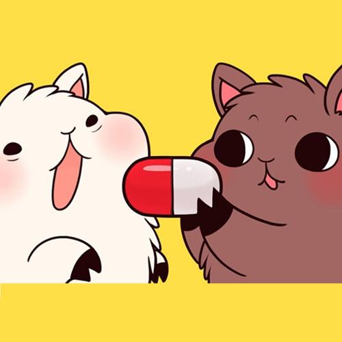 羊驼喂药全景头像