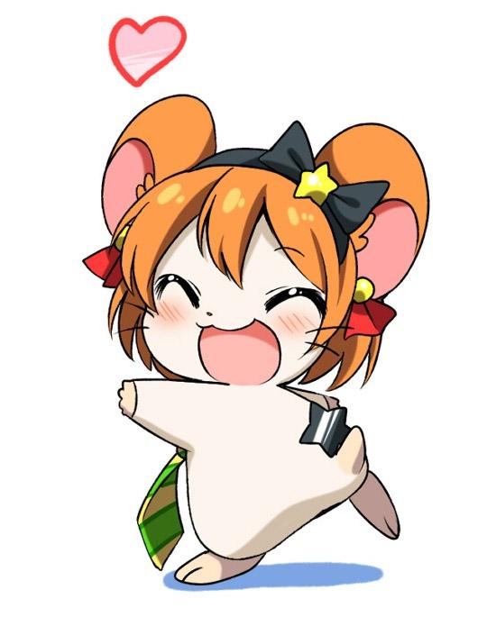 星空凛版小老鼠戴着领带陶醉的学步头像