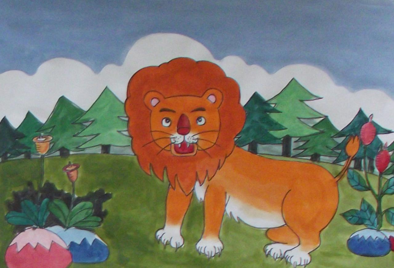 小狮子 吴老师画