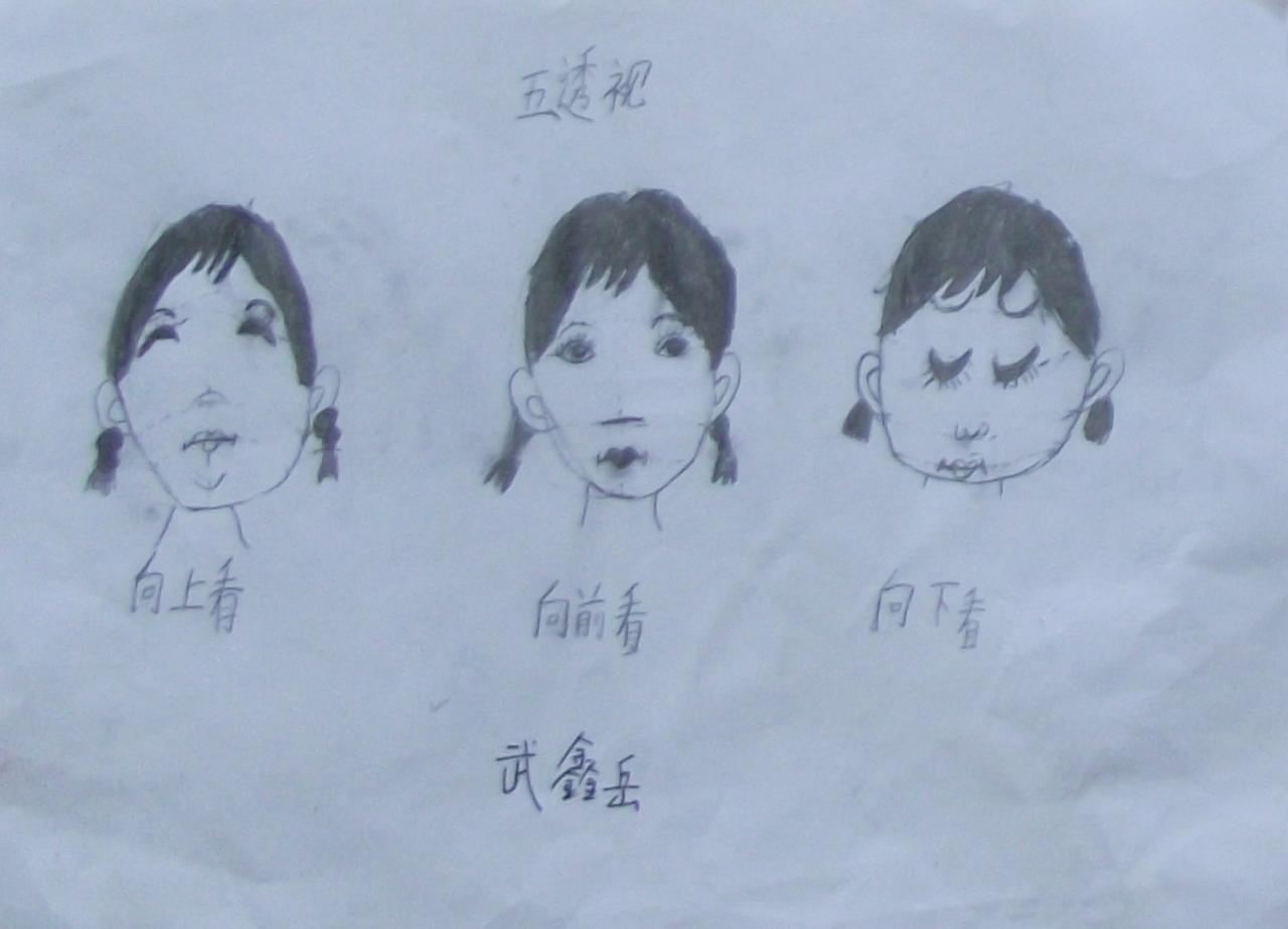 向上看，向前看，向下看 武鑫岳画
