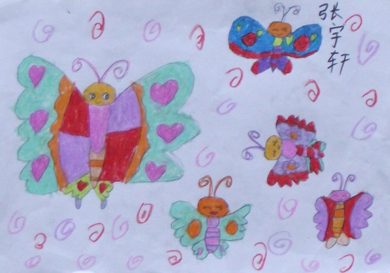 蝴蝶飞 张宇轩画