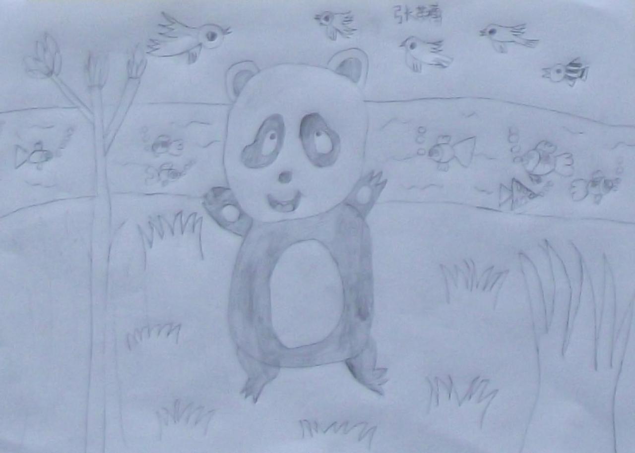 熊猫京京 张英蕾画