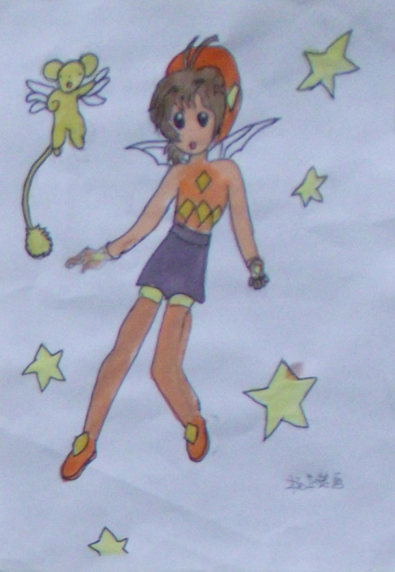 魔卡少女樱中木之本樱和小可 杨芷懿画