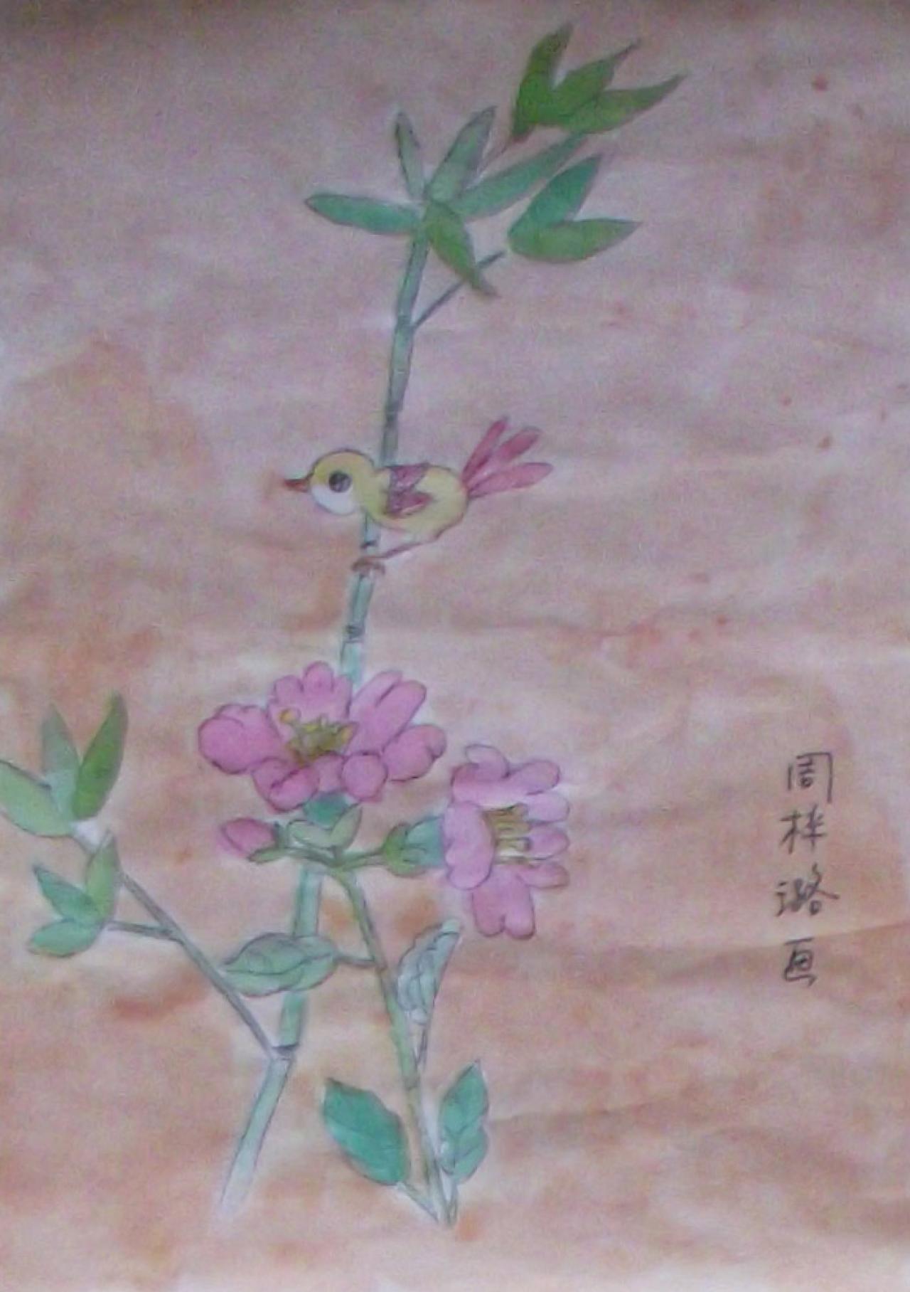 小鸟依竹 周梓璐画