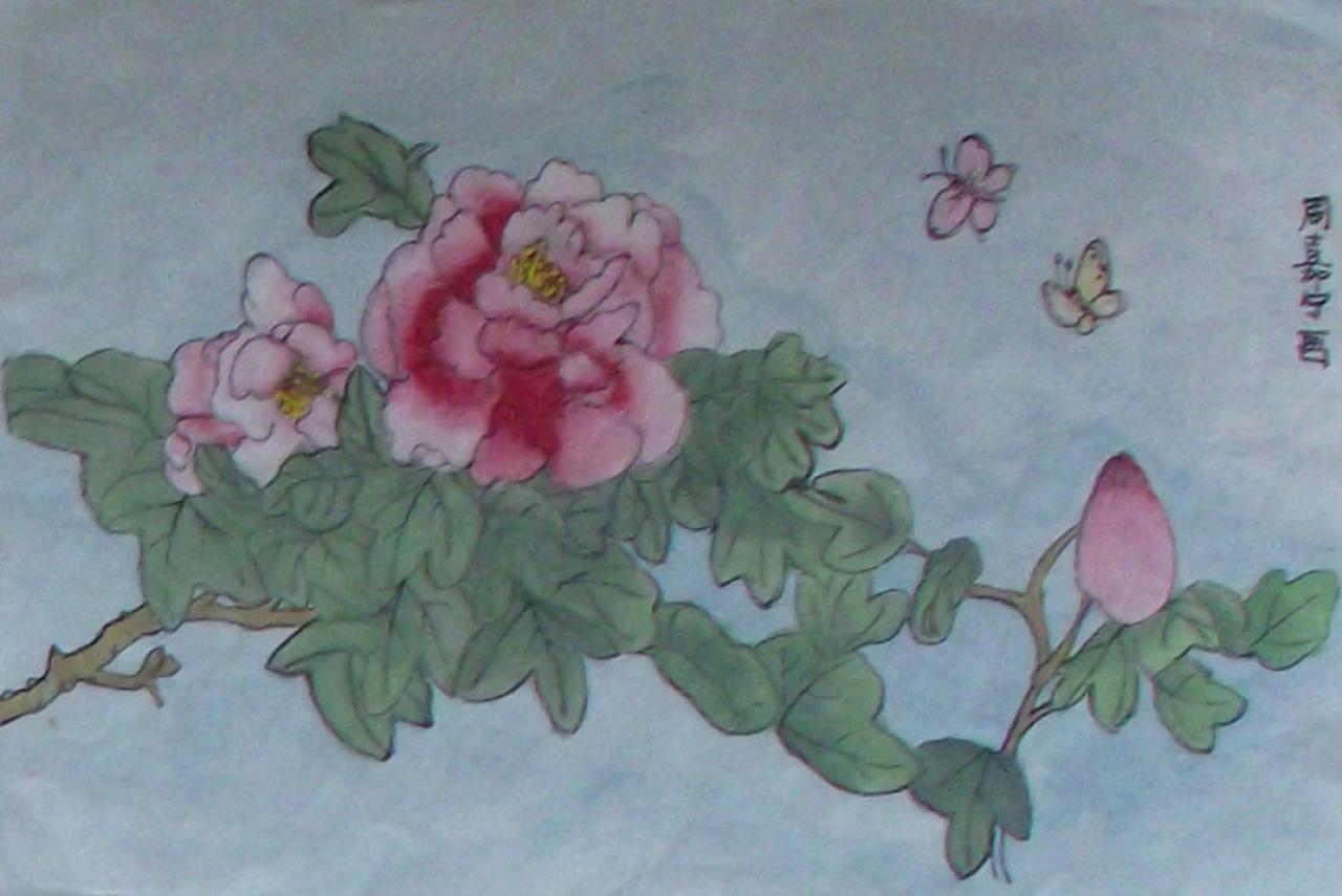 牡丹 周嘉宁画