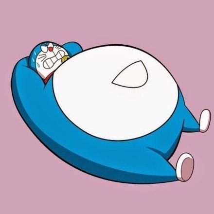 哆啦A梦变成胖子辛苦做仰卧起坐的头像