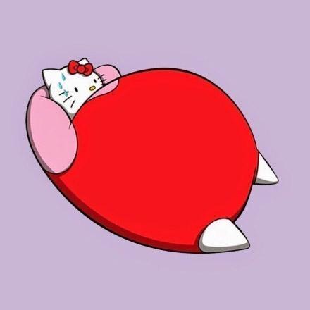 Hello Kitty变成胖子辛苦作仰卧起坐的头像