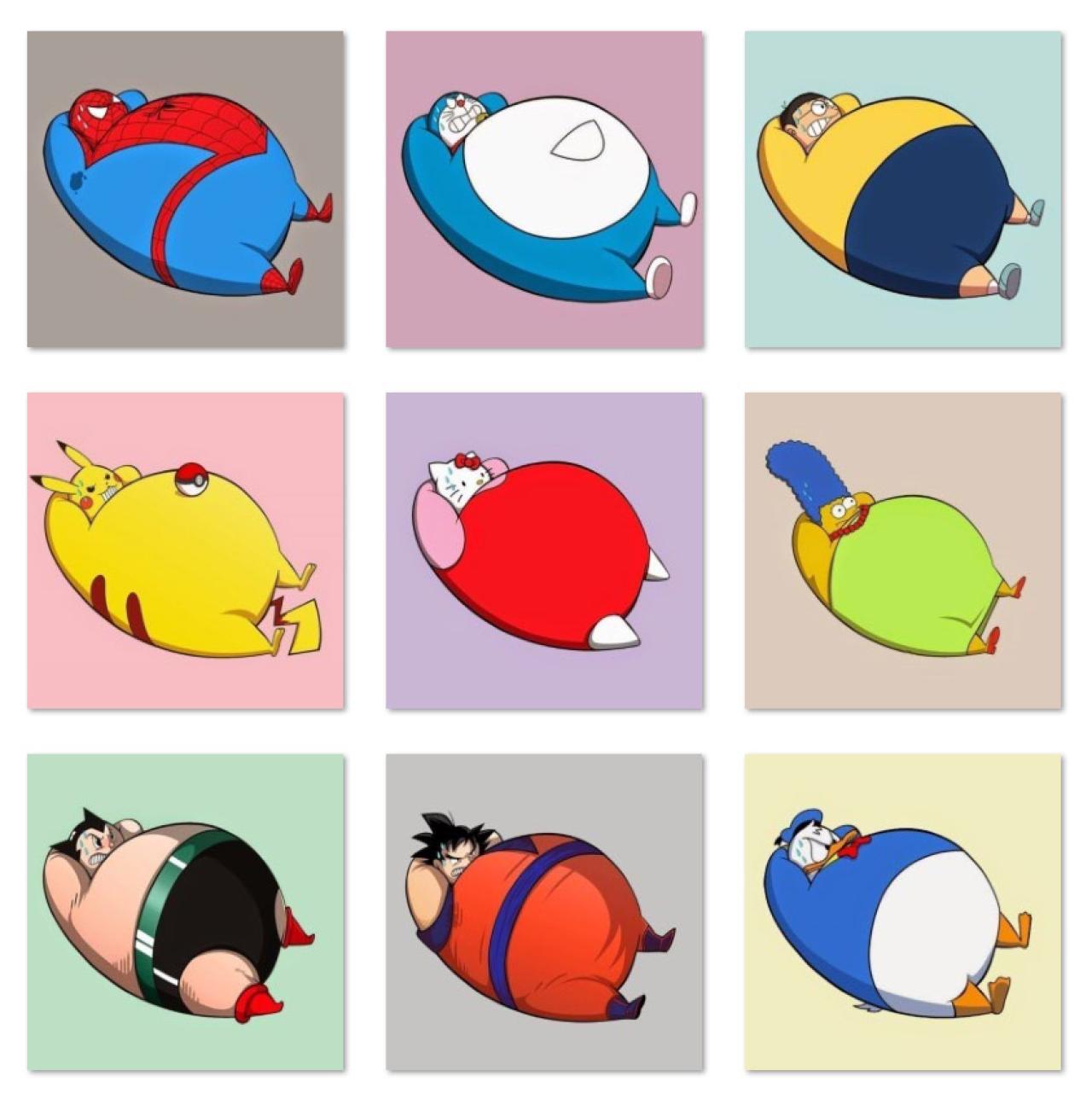 动漫角色变胖子可爱大尺寸头像 预览图