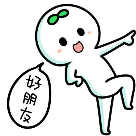 右手叉腰，伸左手手指，好朋友头像