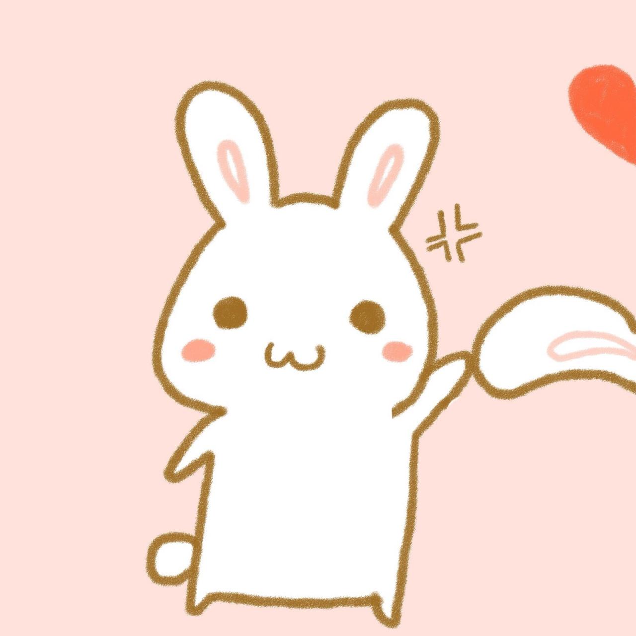 小兔子揪耳朵情侣头像