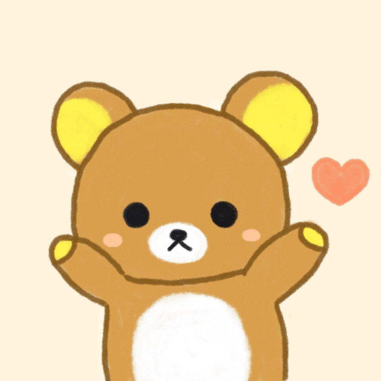 棕色小熊男生情侣头像