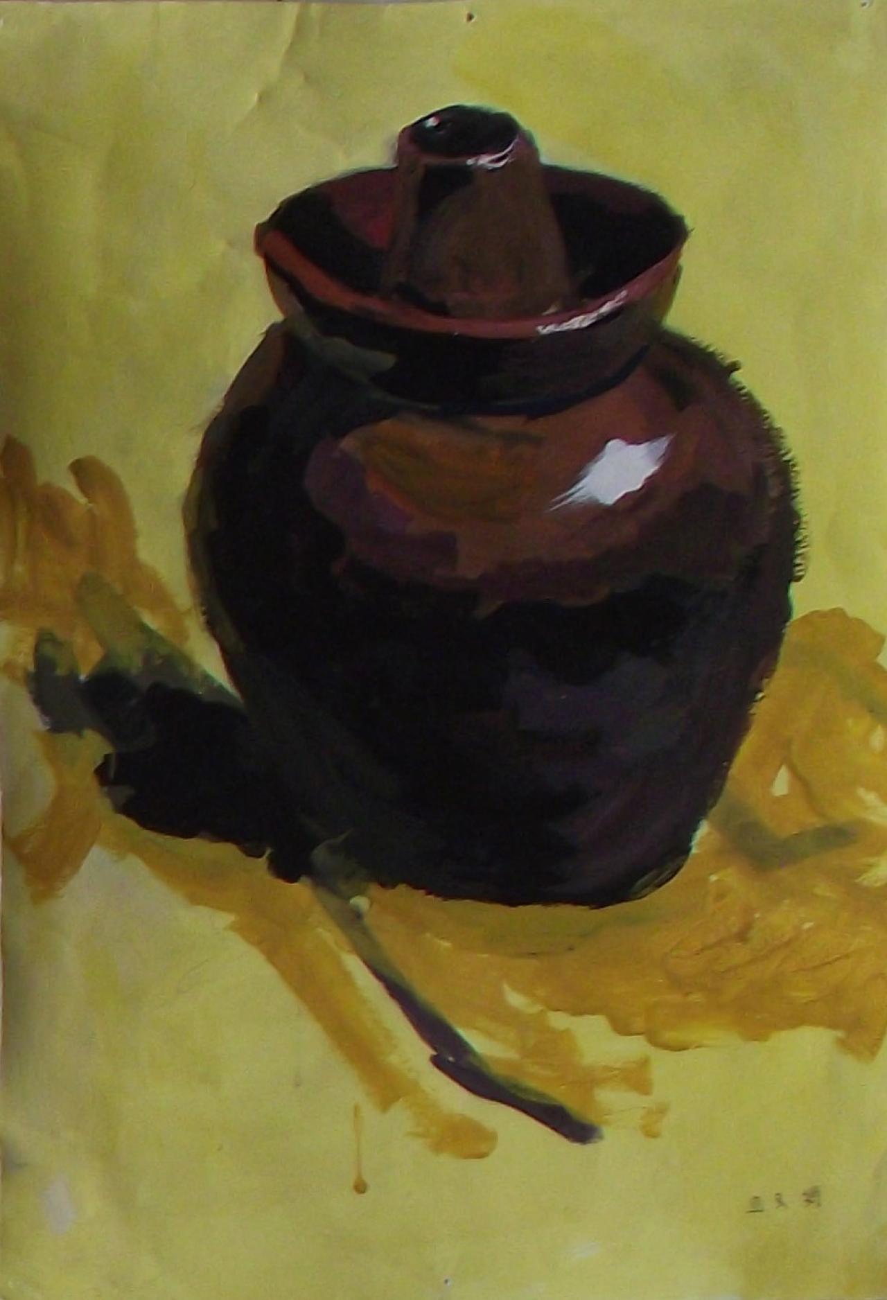 醋坛子水粉静物 孟文婷画