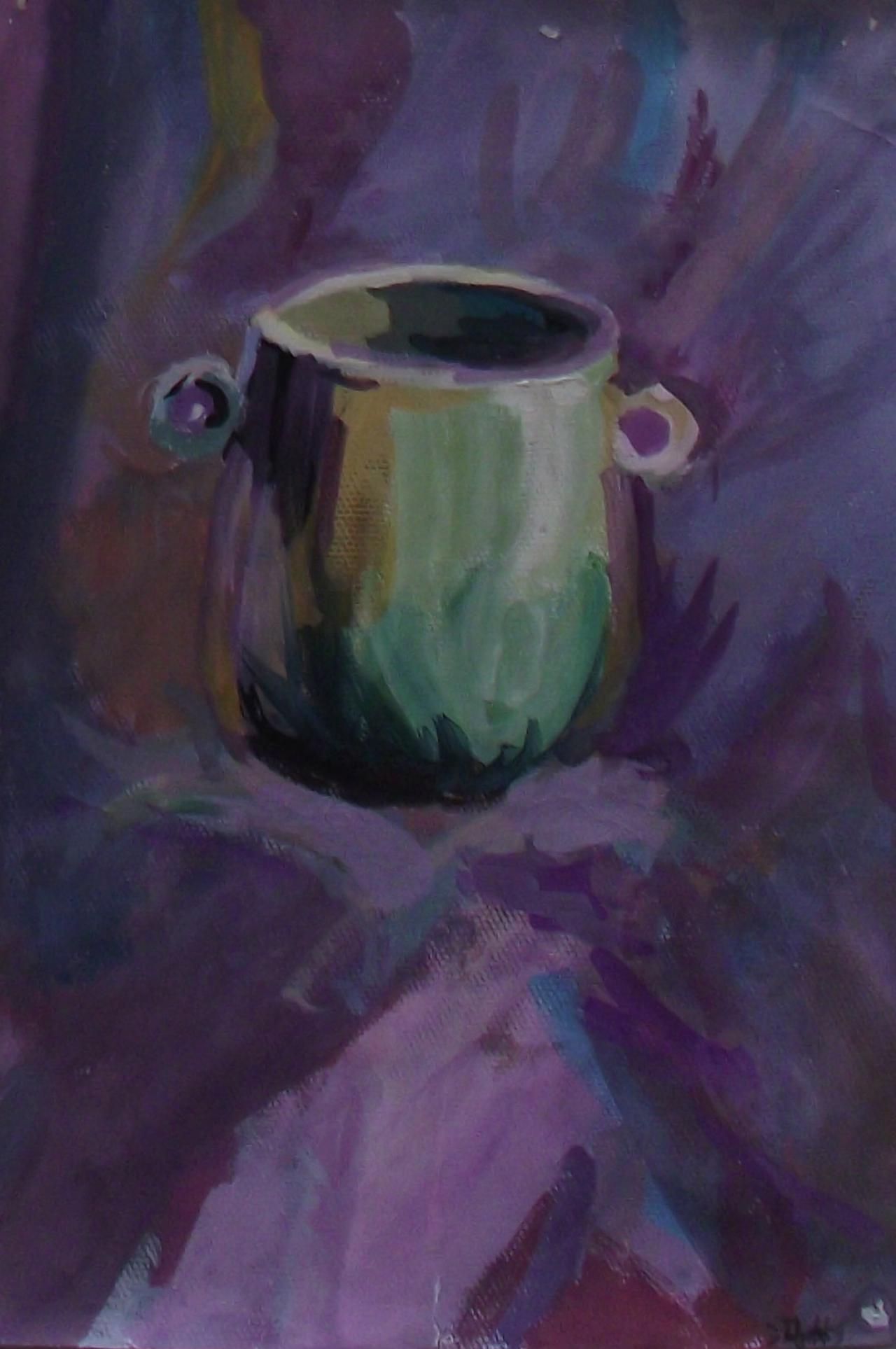 罐子水粉静物 冯彬画