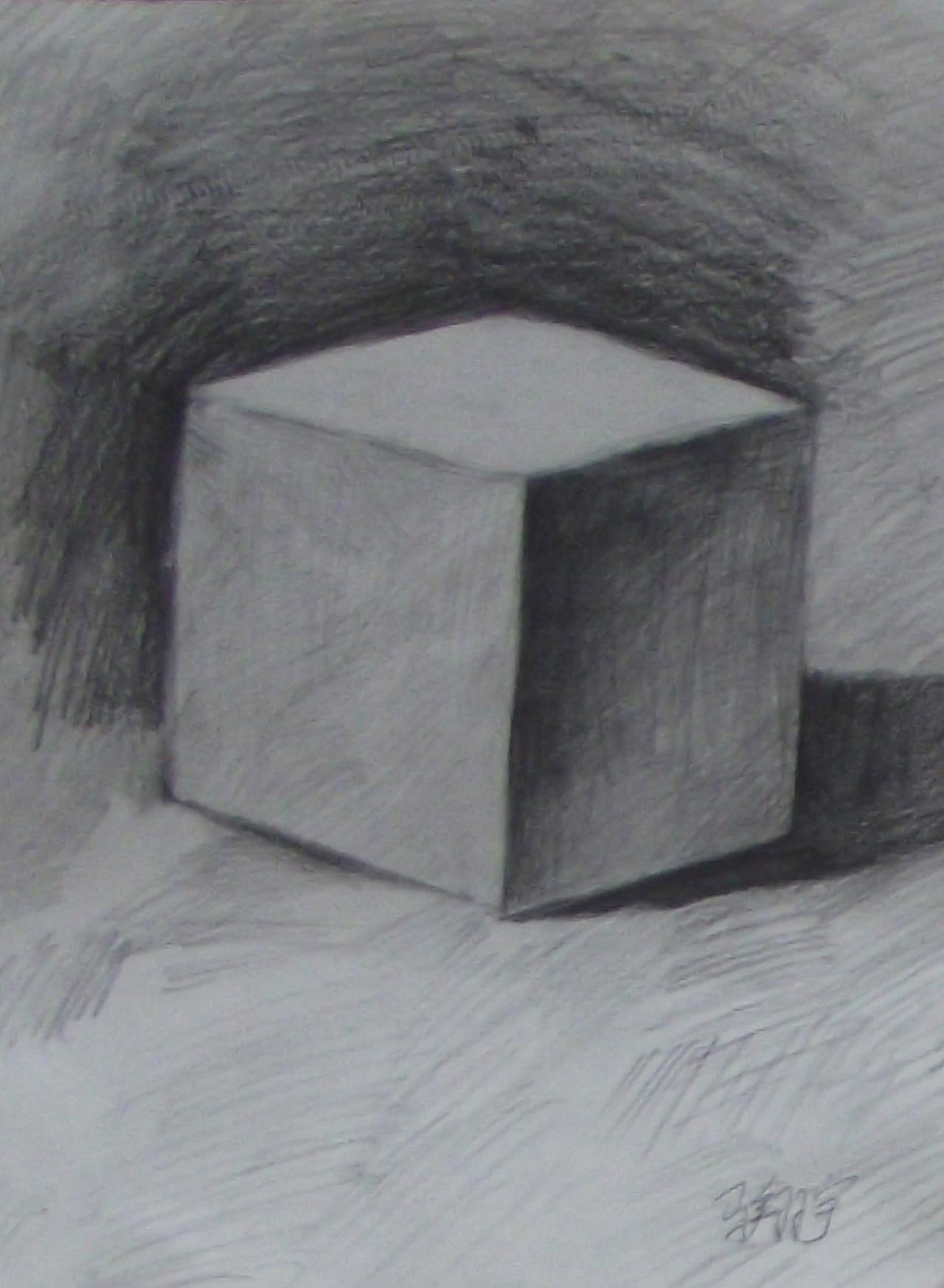 立方体素描 马翔宇画