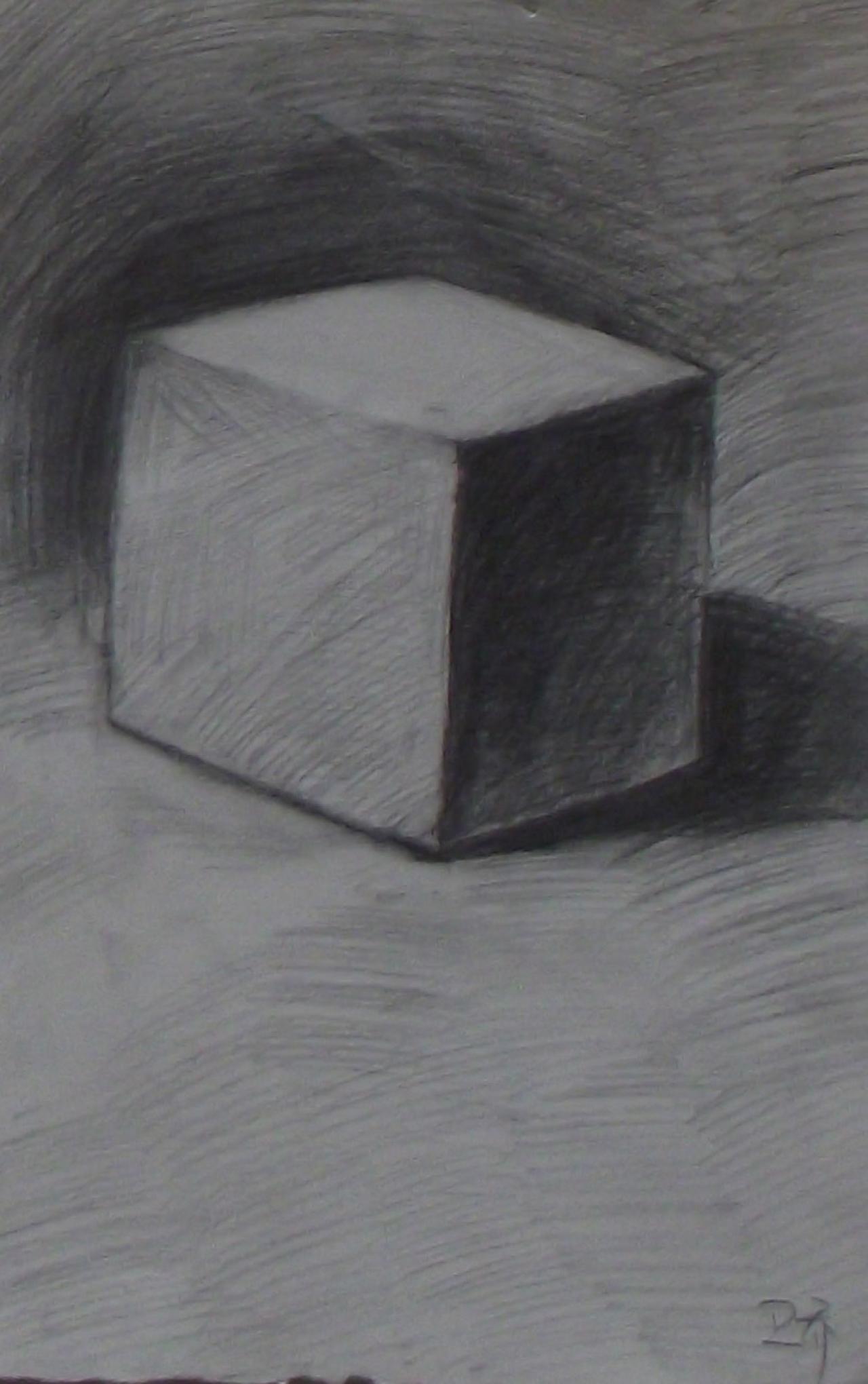 立方体素描 卫桥画