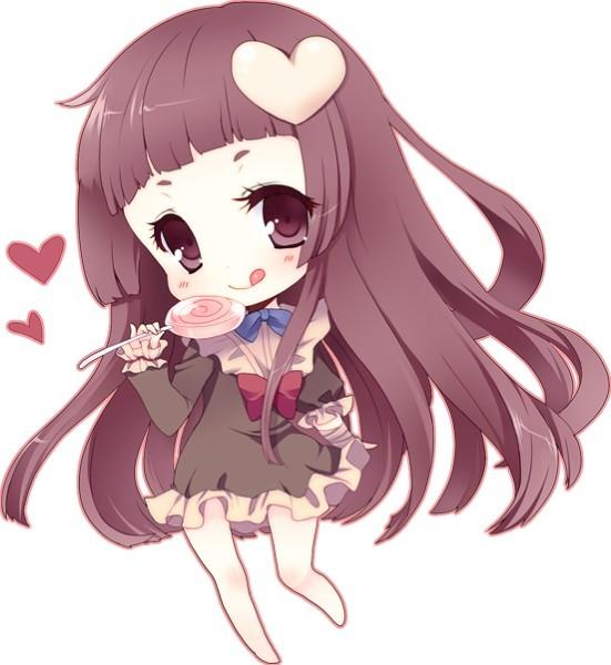 吃着棒棒糖，舔嘴唇的Q版萝莉头像