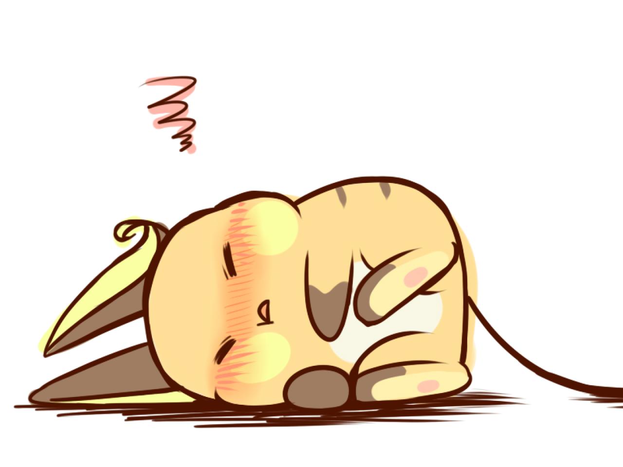 雷丘侧躺在地上睡觉的样子