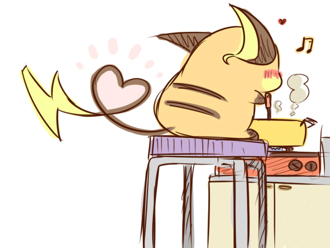 雷丘站在椅子上，学习做饭