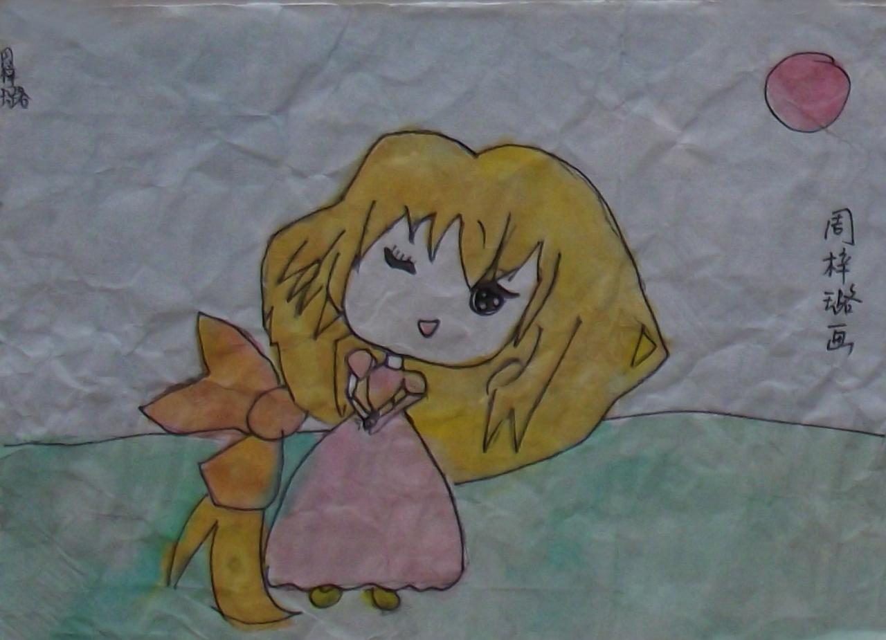 金发女孩 周梓璐画