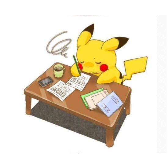 皮卡丘不情愿的扒在桌子上写作业的头像