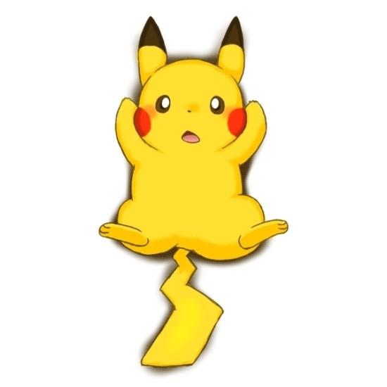 皮卡丘跳起来，用尾巴站立的头像