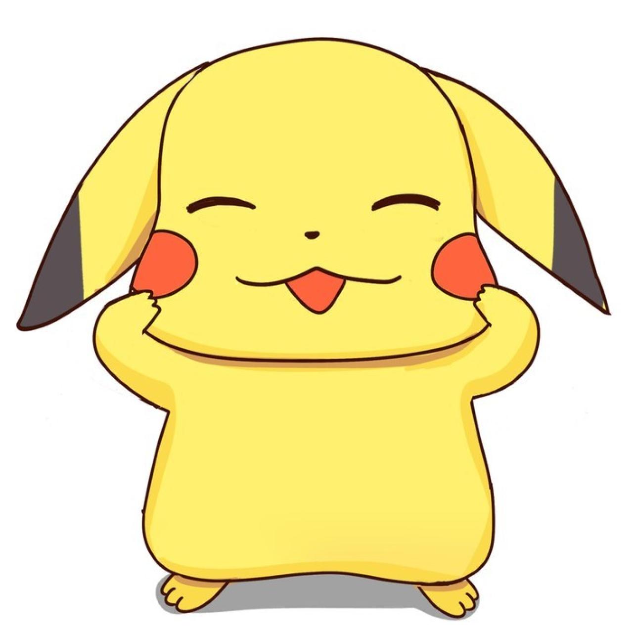 皮卡丘捏脸卖萌吐舌头像