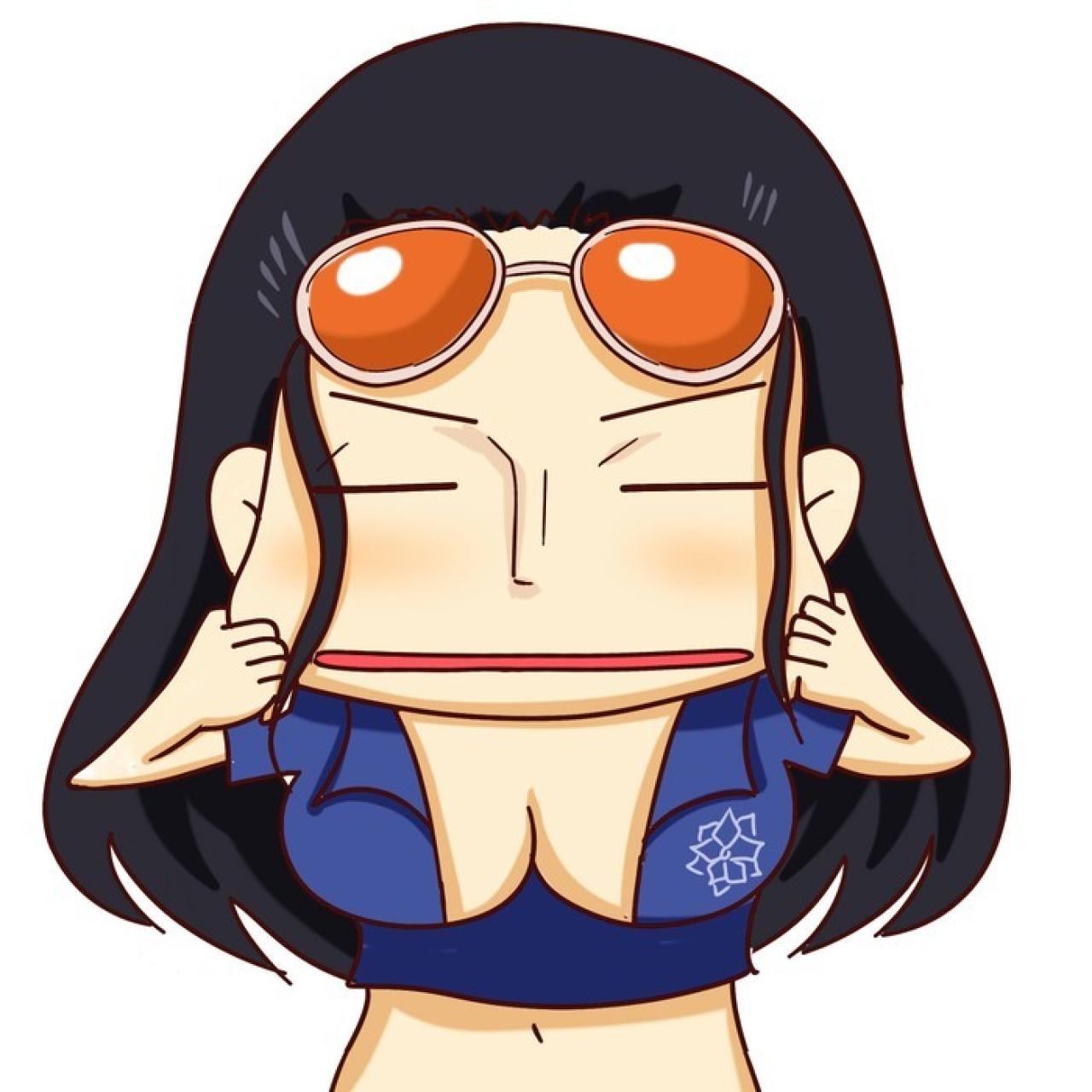 黑长直（黑色长直发）少女捏脸卖萌头像