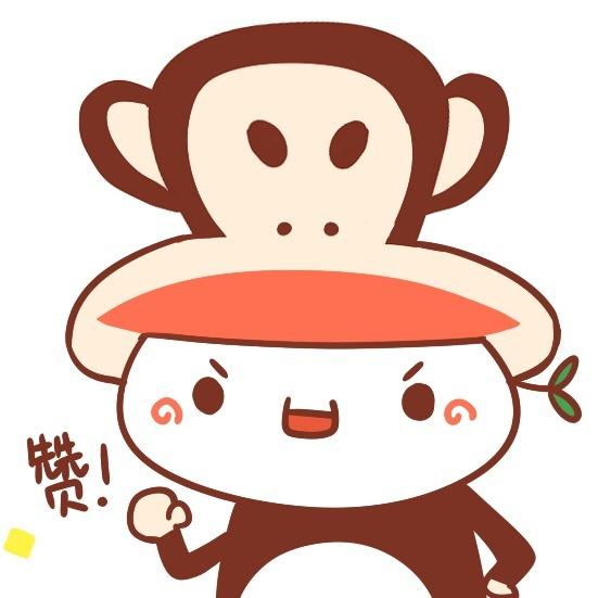 长草的颜文字君与嘻哈猴合体头像：赞！