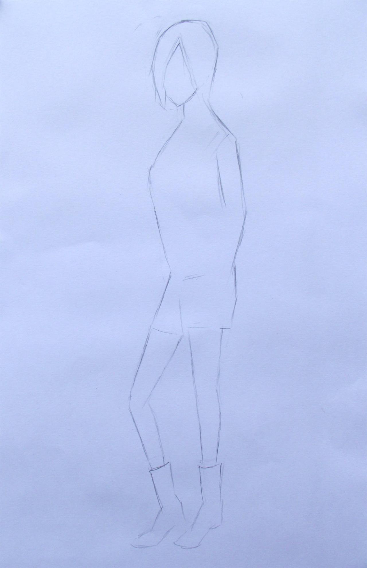 手绘雾岛董香第一步骤