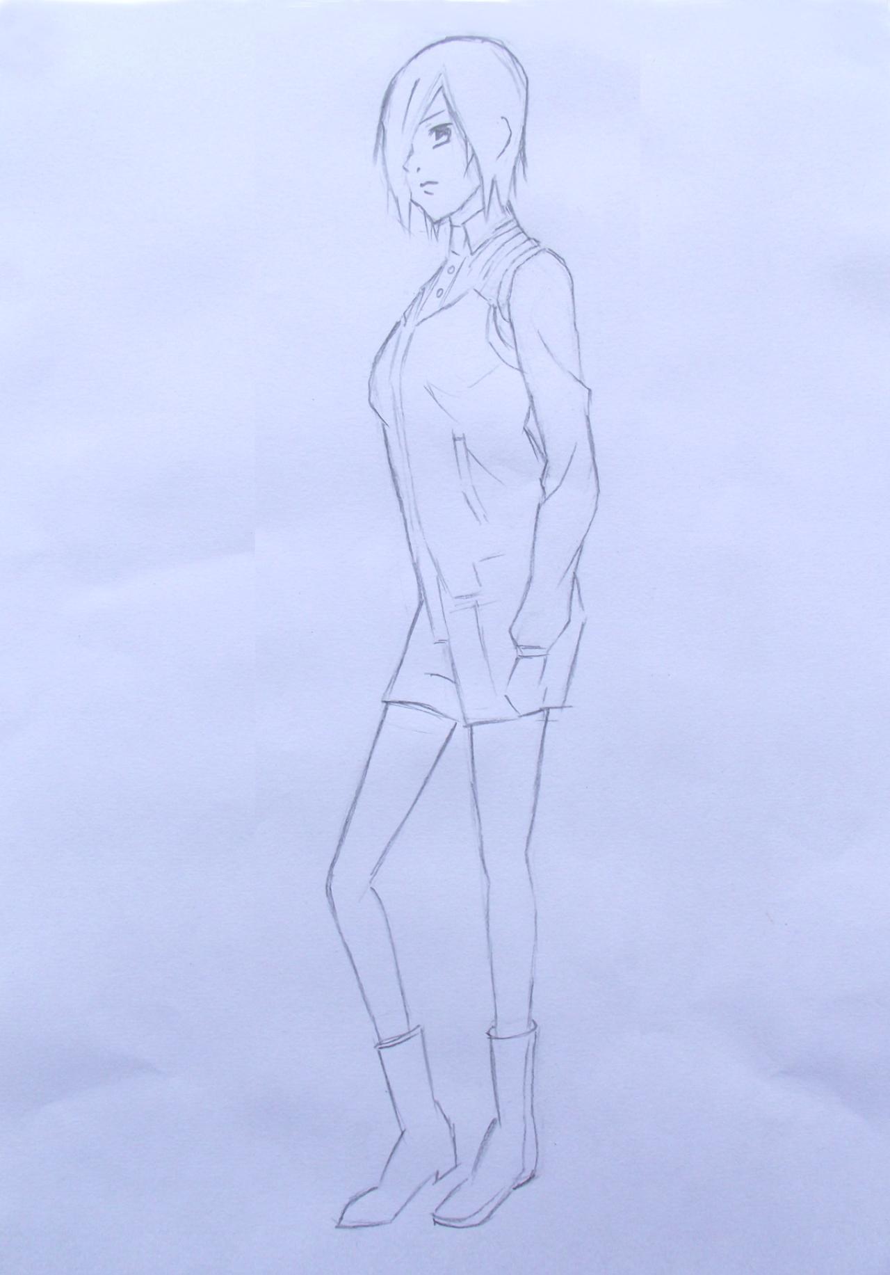 手绘雾岛董香第二步骤