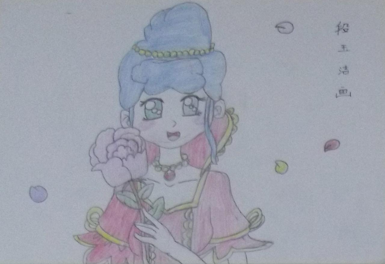 拿着鲜花的少女 段玉洁画