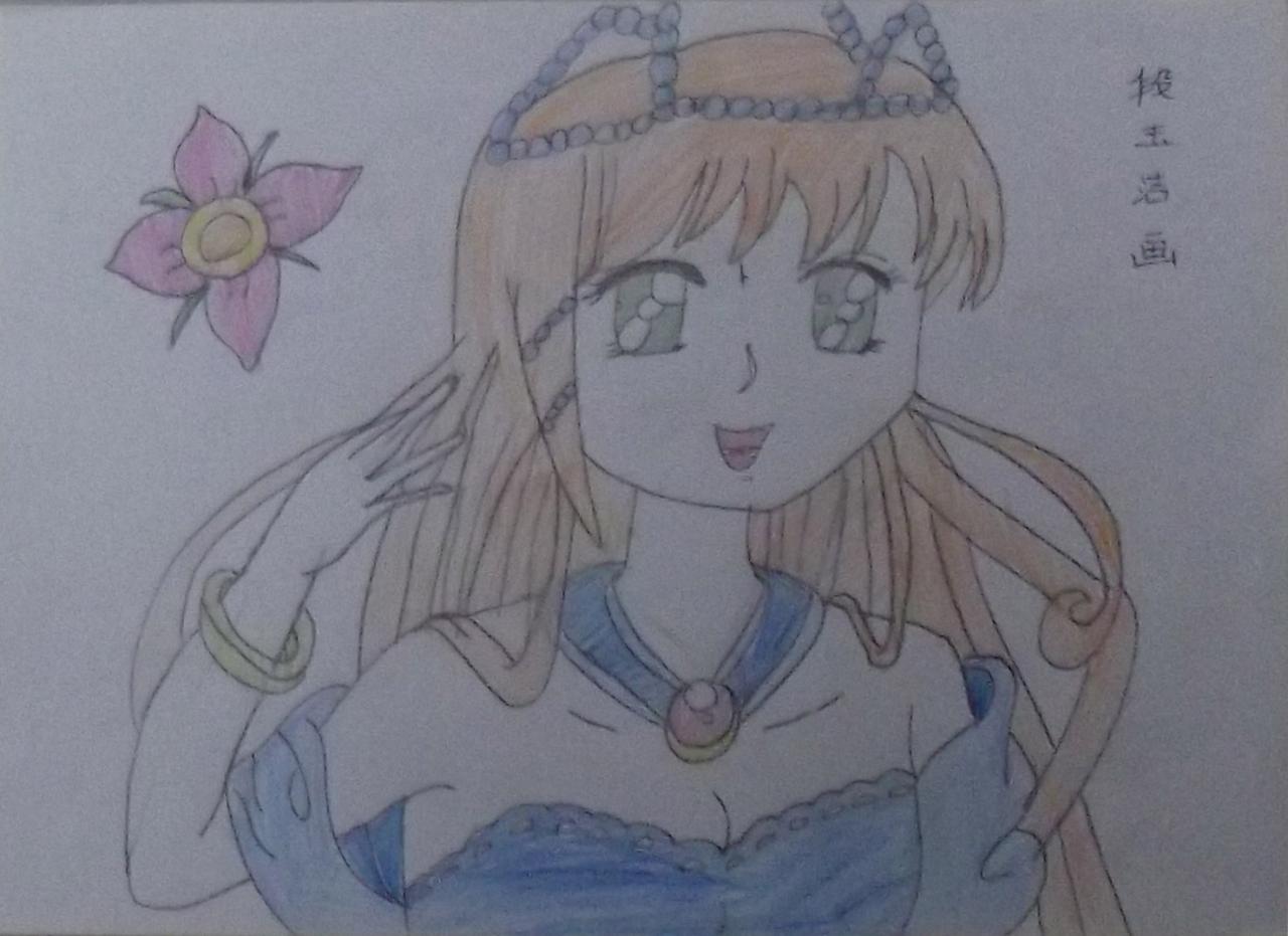 戴着王冠的公主 段玉洁画