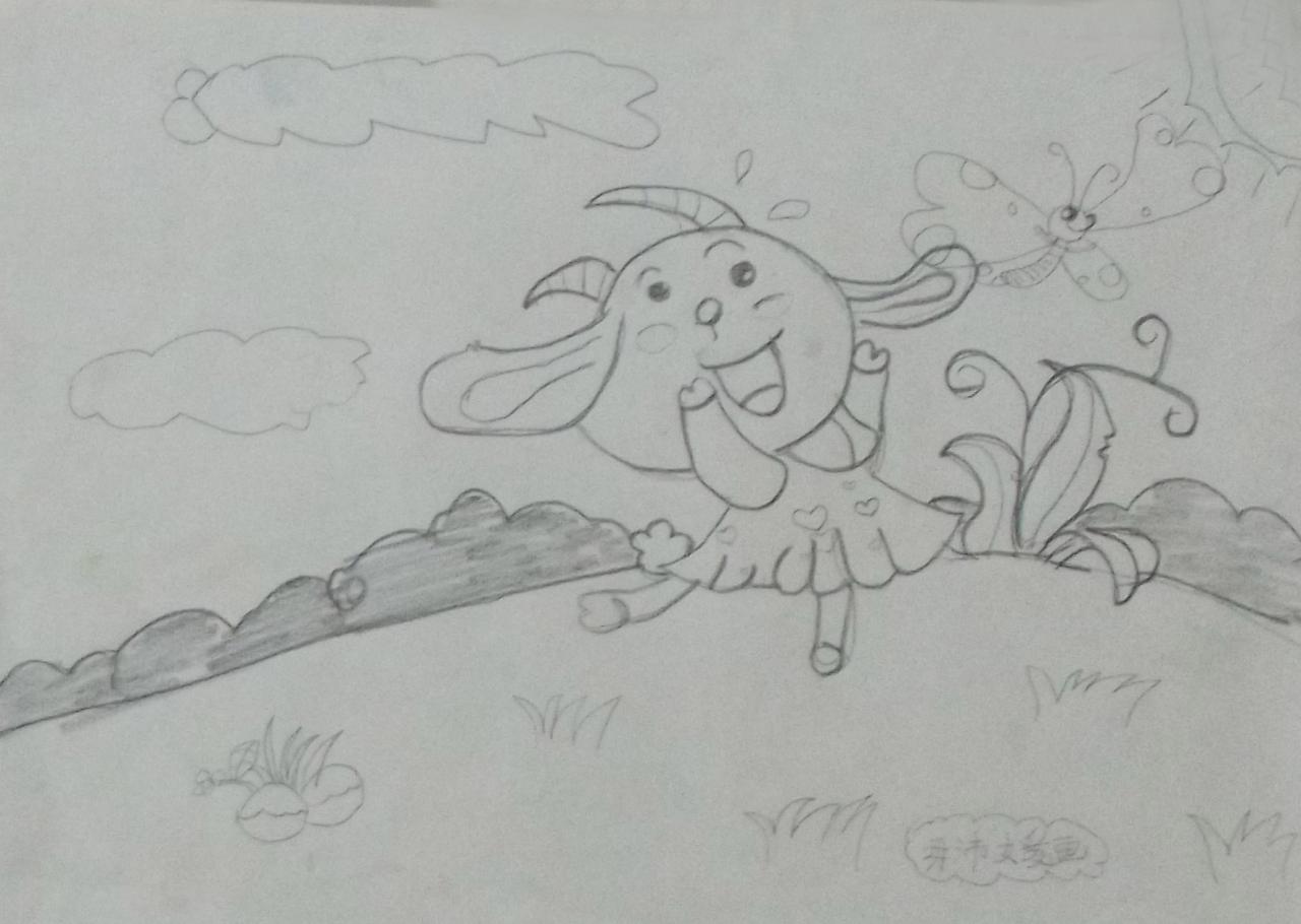 小羊跳舞 毋沛媛画