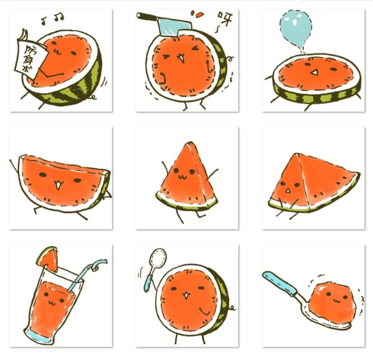 萌萌的西瓜头像九张 预览图