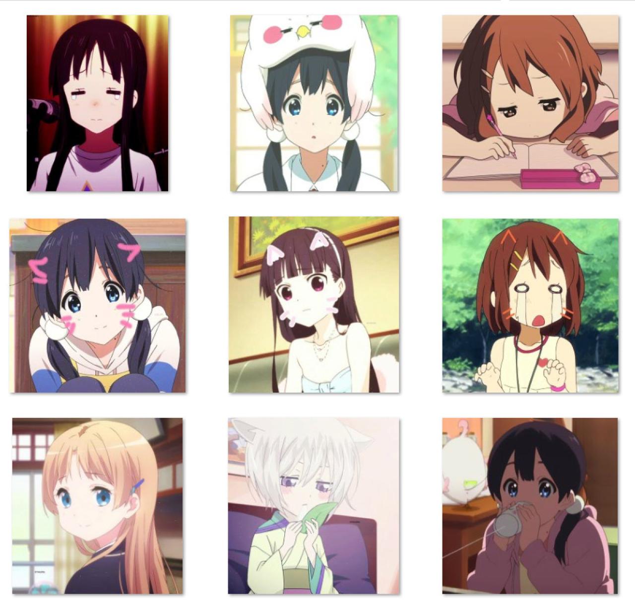 轻音少女们各种卖萌神情头像 预览图