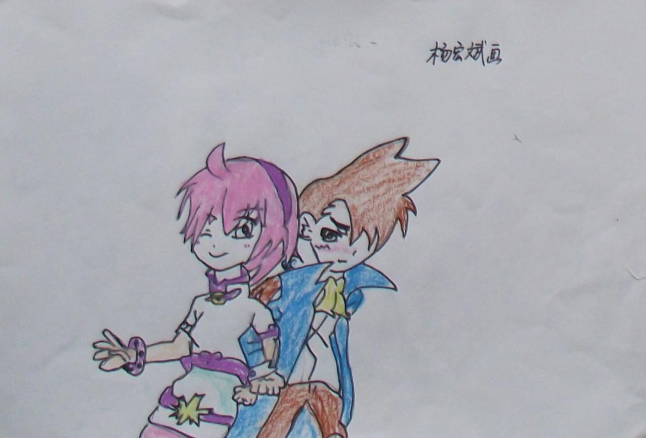 动漫人物 杨宏斌画