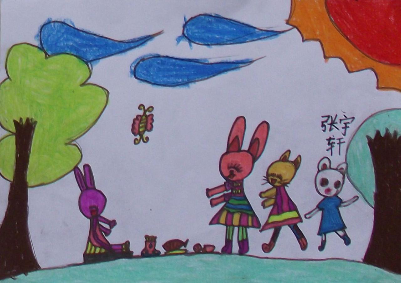 小兔子野炊 张宇轩画