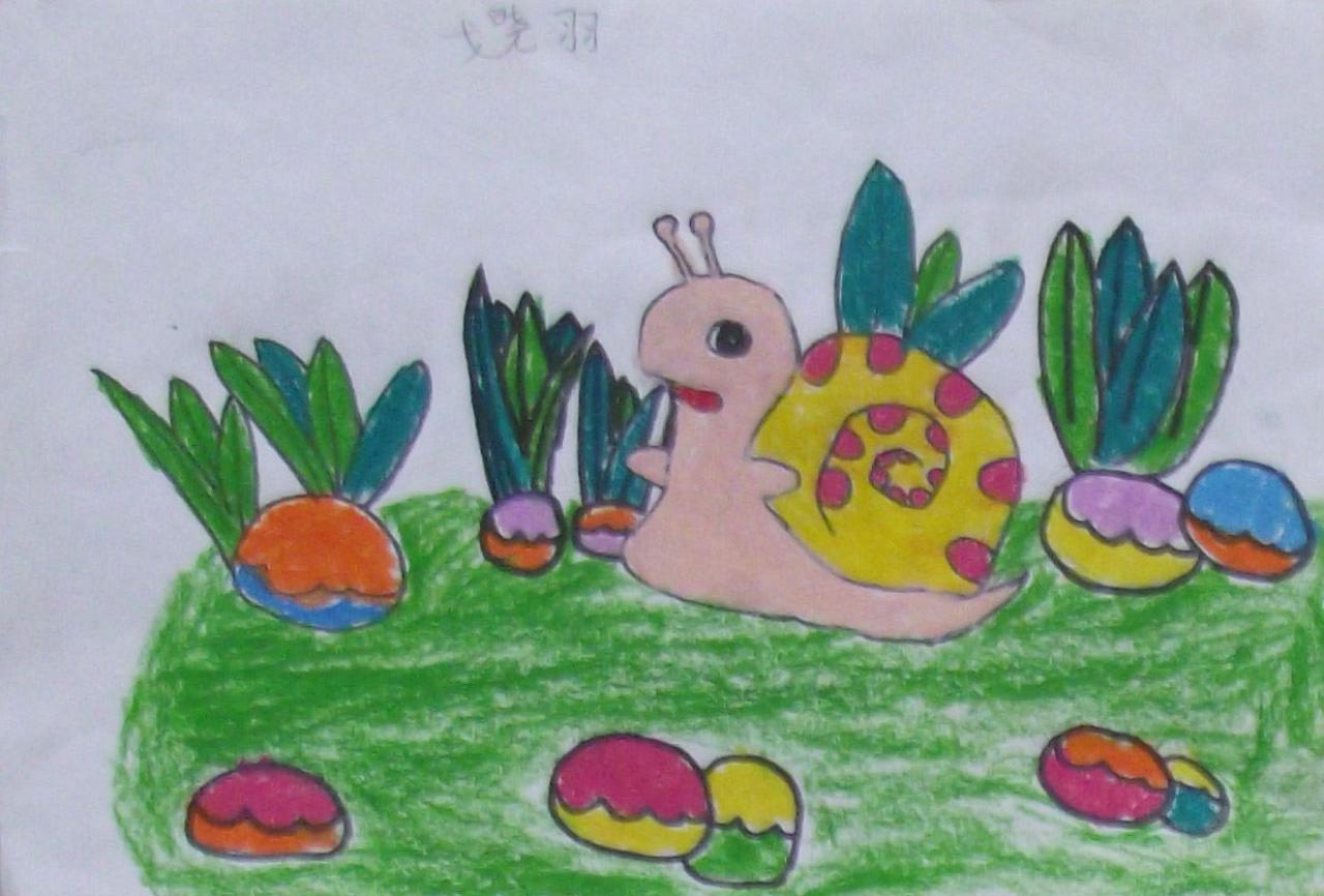 蜗牛 戈晓羽画