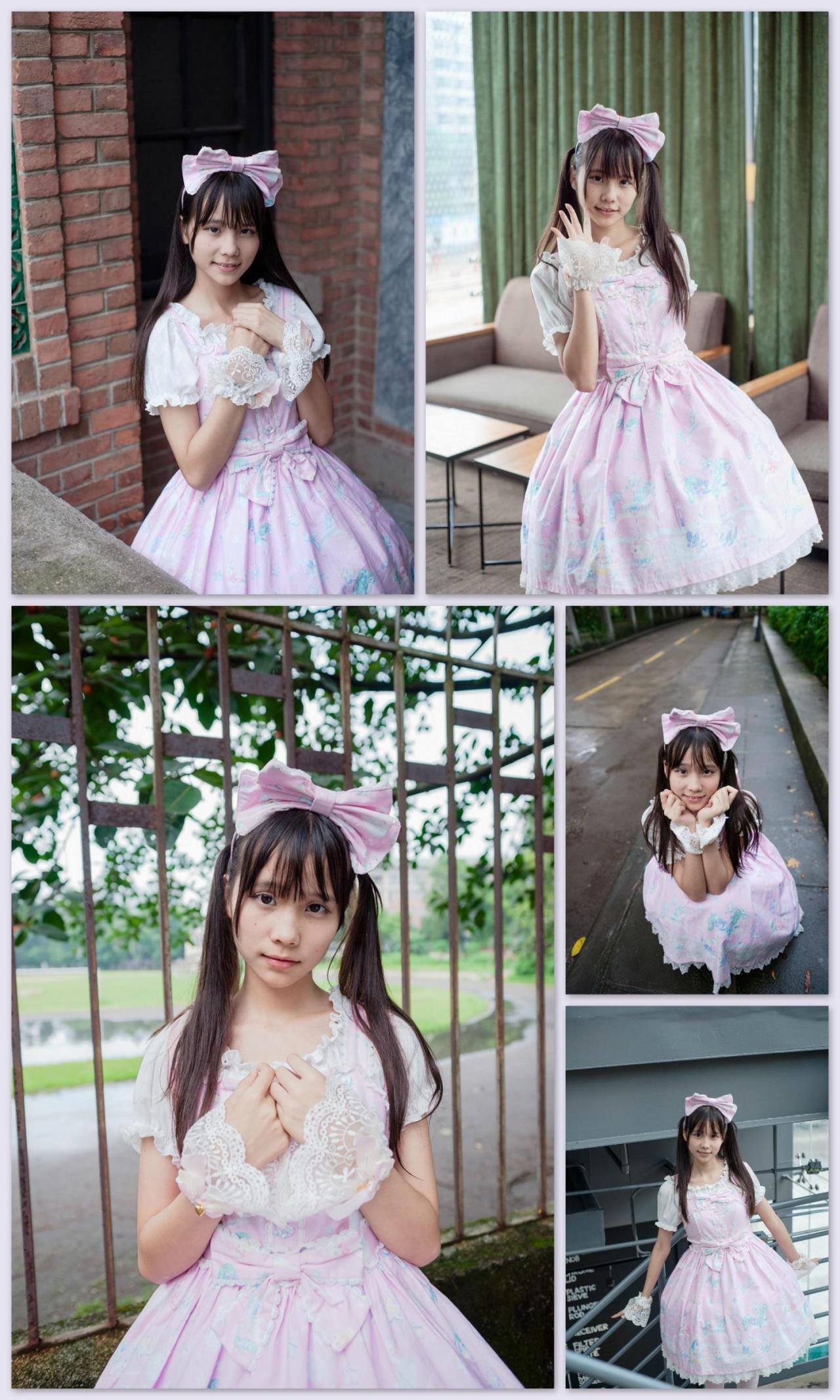 茶子洛丽塔光影系列摆拍组合照，场景以室内为主