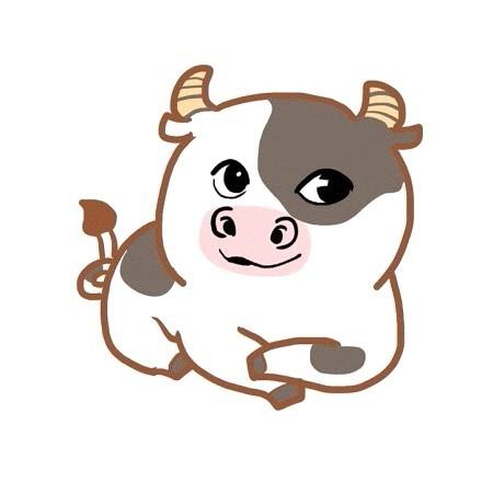 灰白斑点奶牛萌头像