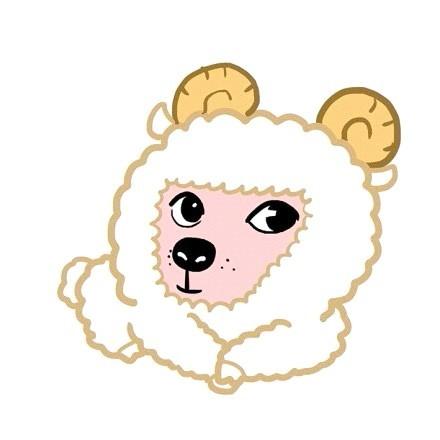 白色绒山羊萌头像