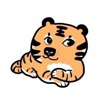 橙色小老虎萌头像