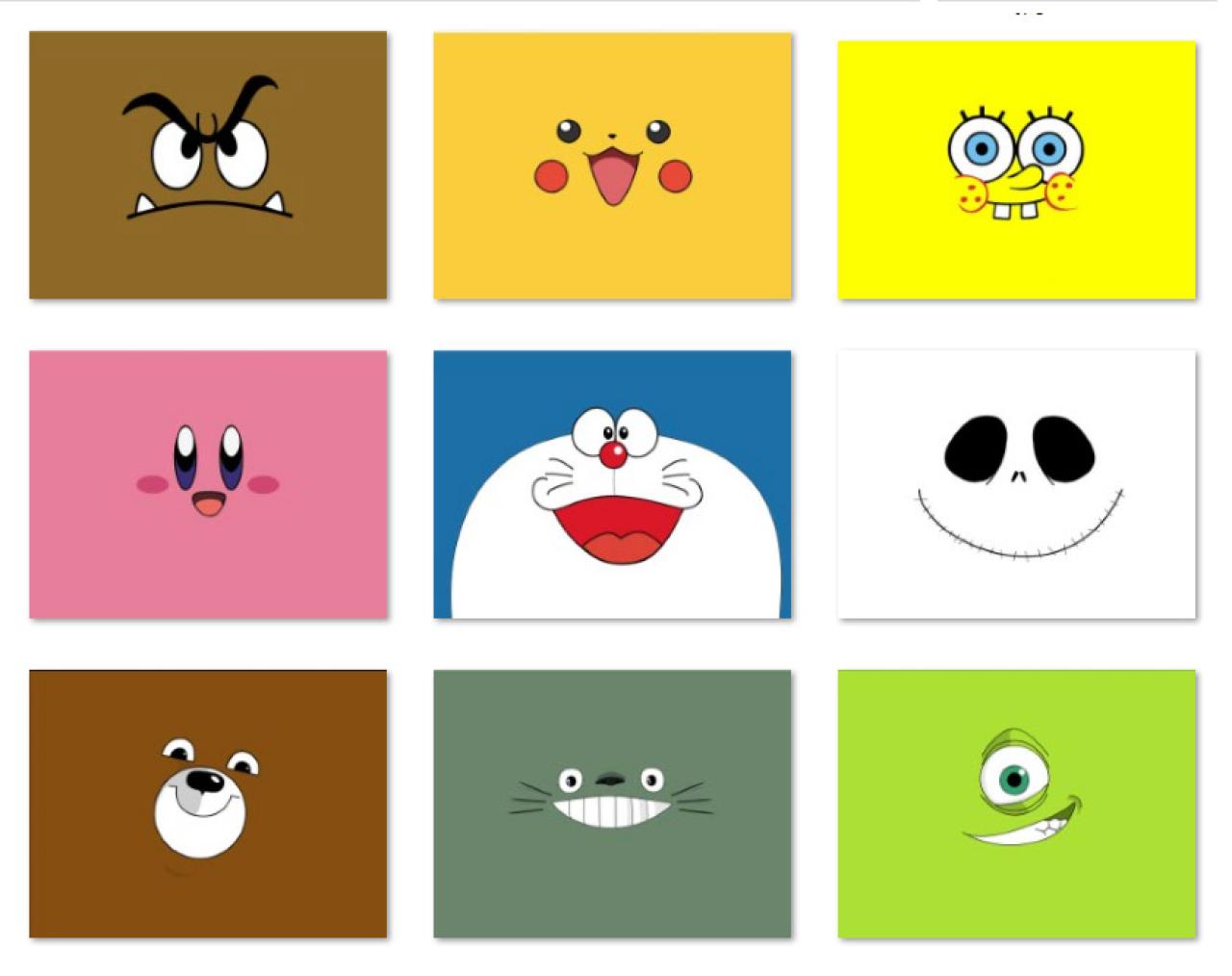 只有眼睛和嘴巴的动漫人物脸部萌头像 预览图