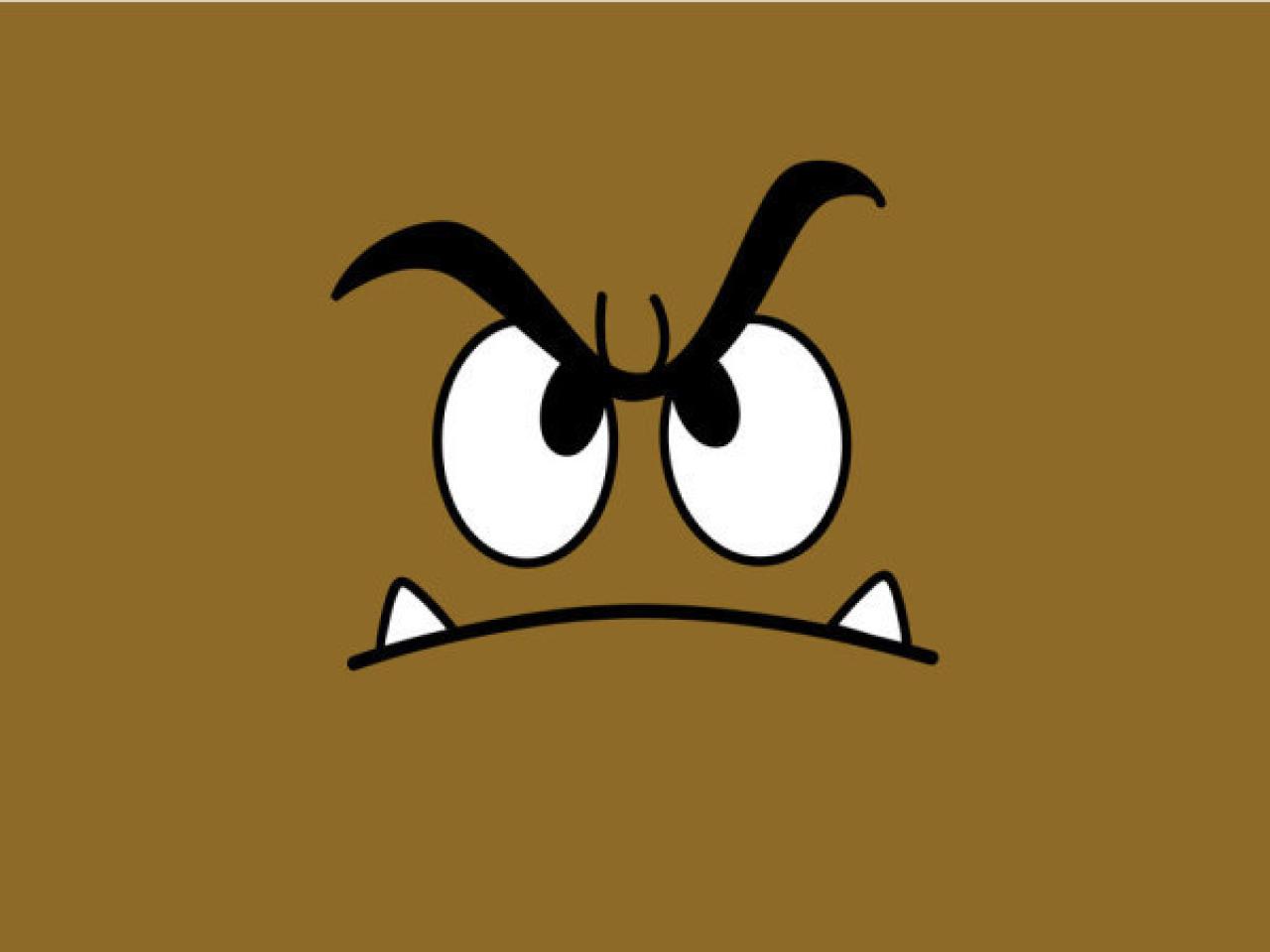 褐色生气的动漫角色脸部头像