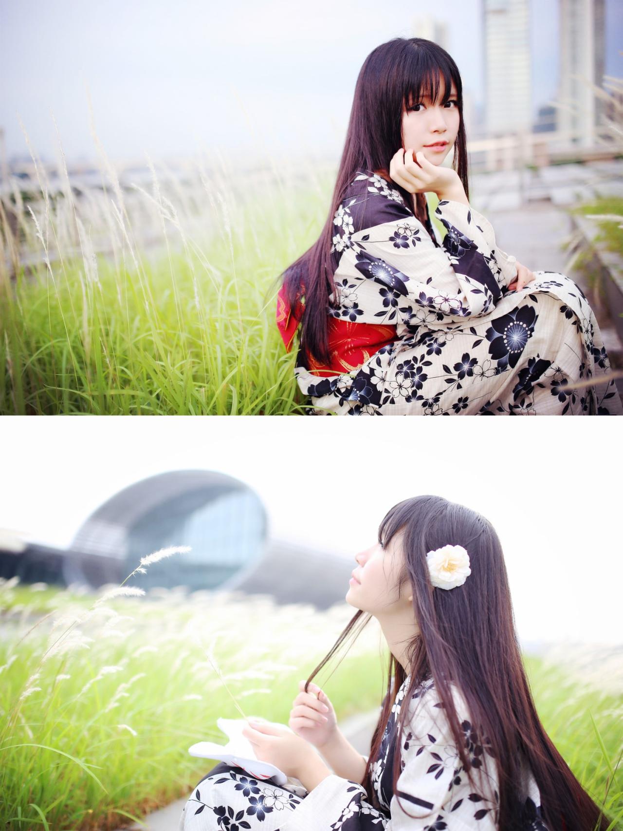 安姐姐子供の時間音乐治愈系摆拍 封面 少女披着黑色长直发的侧面照