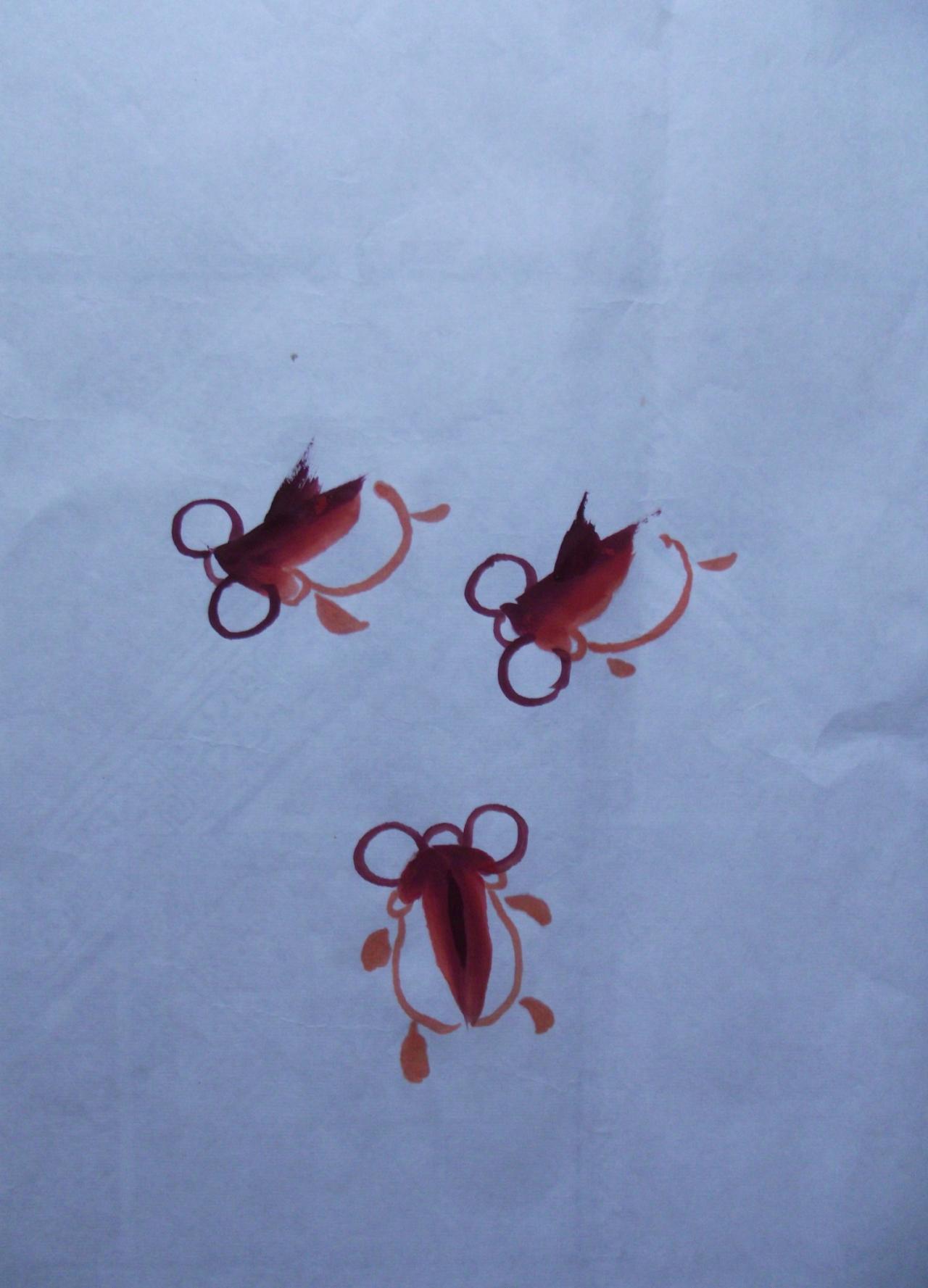 第三步，画鱼的肚子、胸鳍和腹鳍